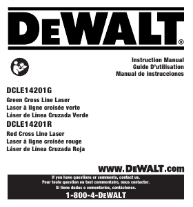 Manual de uso DeWalt DCLE14201G Láser de línea
