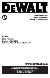 Bruksanvisning DeWalt DCN623D1 Spikpistol