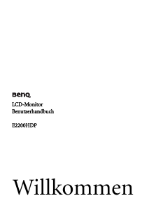 Bedienungsanleitung BenQ E2200HDP LCD monitor