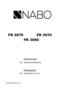 Bruksanvisning NABO FK 2570 Kylskåp