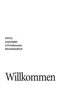 Bedienungsanleitung BenQ E700T LCD monitor
