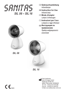 Handleiding Sanitas SIL 16 Infraroodlamp