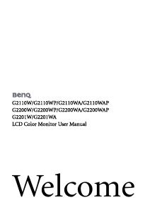 Bruksanvisning BenQ G2200W LCD skärm