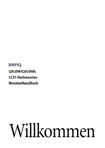 Bedienungsanleitung BenQ G910WA LCD monitor