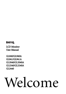Bruksanvisning BenQ GL2240 LCD skärm