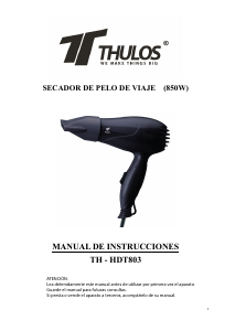 Bruksanvisning Thulos TH-HDT803 Hårtork