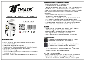 Manual de uso Thulos TH-OA4002 Lámpara