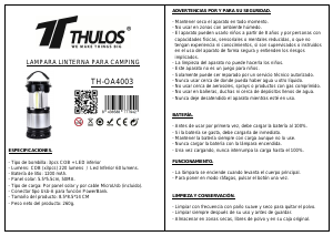 Manual de uso Thulos TH-OA4003 Lámpara