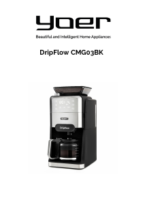 Bruksanvisning Yoer CMG03BK DripFlow Kaffebryggare