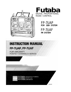 Handleiding Futaba FP-7UAF RC Controller