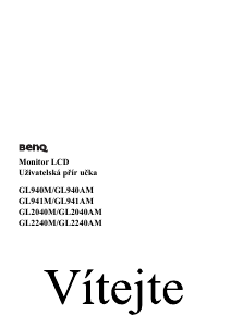 Manuál BenQ GL940M LED monitor