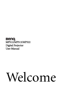 Bruksanvisning BenQ MP512 Projektor