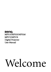 Handleiding BenQ MP525 Beamer