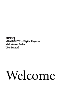 Bruksanvisning BenQ MP611 Projektor