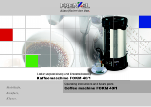 Bedienungsanleitung Frenzel FOKM 40/1 Kaffeemaschine