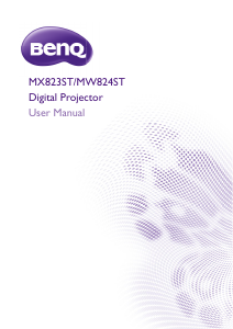 Bruksanvisning BenQ MW824ST Projektor