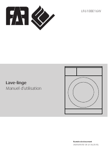Mode d’emploi FAR LF610BE16W Lave-linge
