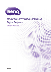 Bruksanvisning BenQ MW855UST Projektor