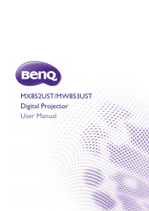 Bruksanvisning BenQ MX852UST Projektor
