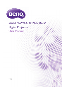 Bruksanvisning BenQ SU754 Projektor