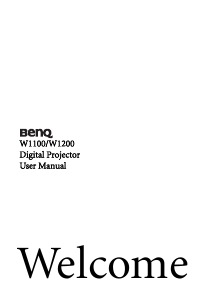 Bruksanvisning BenQ W1100 Projektor