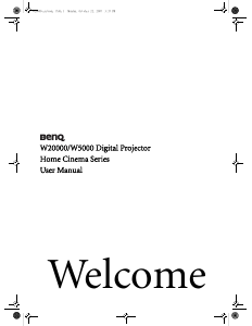 Bruksanvisning BenQ W20000 Projektor