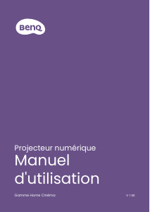 Mode d’emploi BenQ W4100i Projecteur