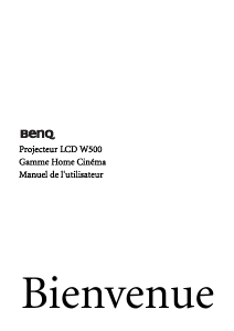 Mode d’emploi BenQ W500 Projecteur