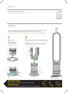 Manual de uso Dyson AM07 Ventilador