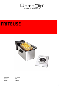 Mode d’emploi DomoClip DOM152 Friteuse