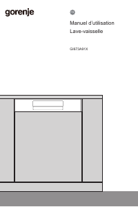 Mode d’emploi Gorenje GI673A91X Lave-vaisselle