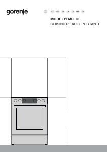 Mode d’emploi Gorenje GEC6C40BG Cuisinière