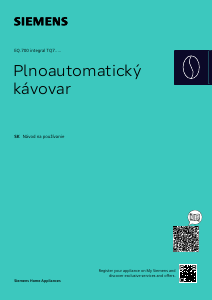 Návod Siemens TQ717R03 Kávovar