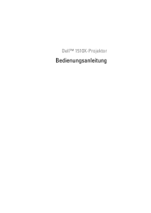 Bedienungsanleitung Dell 1510X Projektor