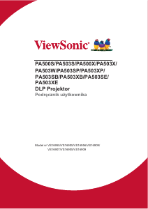 Instrukcja ViewSonic PA503W Projektor