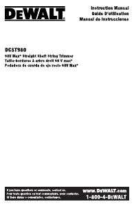 Manual de uso DeWalt DCST980X2 Cortabordes