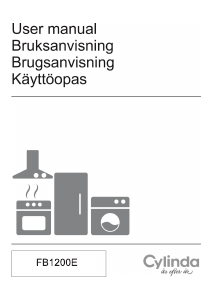Bruksanvisning Cylinda FB 1200E Frys