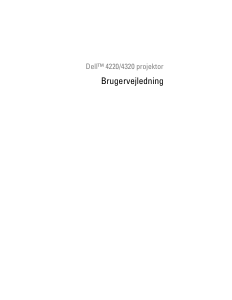 Brugsanvisning Dell 4220 Projektor