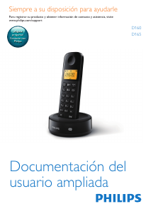 Manual de uso Philips D1601B Teléfono inalámbrico