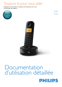 Mode d’emploi Philips D1601W Téléphone sans fil