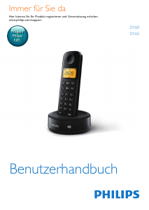 Bedienungsanleitung Philips D1601W Schnurlose telefon