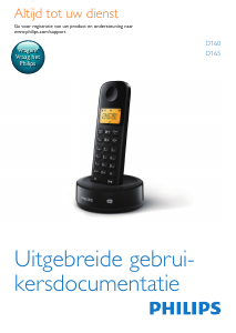 Handleiding Philips D1602B Draadloze telefoon