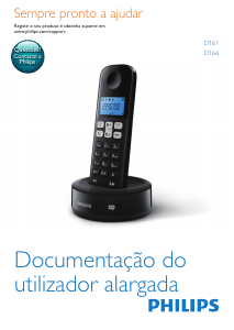 Manual Philips D1611B Telefone sem fio