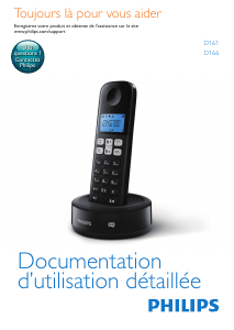 Mode d’emploi Philips D1612B Téléphone sans fil