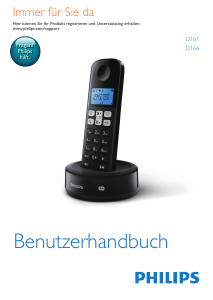 Bedienungsanleitung Philips D1612B Schnurlose telefon