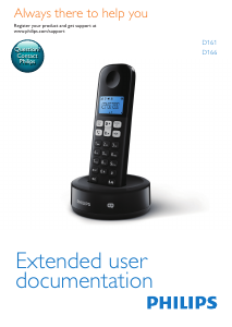 Bruksanvisning Philips D1612W Trådlös telefon