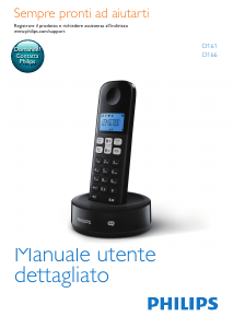 Manuale Philips D1662B Telefono senza fili
