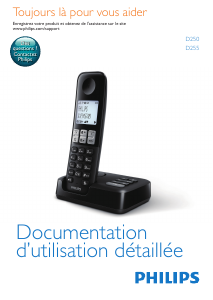 Mode d’emploi Philips D2551B Téléphone sans fil