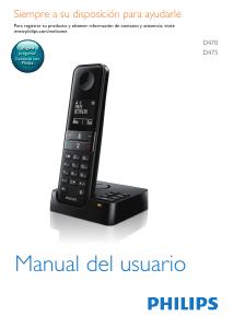 Manual de uso Philips D4701B Teléfono inalámbrico
