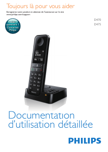 Mode d’emploi Philips D4702W Téléphone sans fil